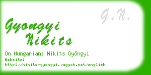 gyongyi nikits business card